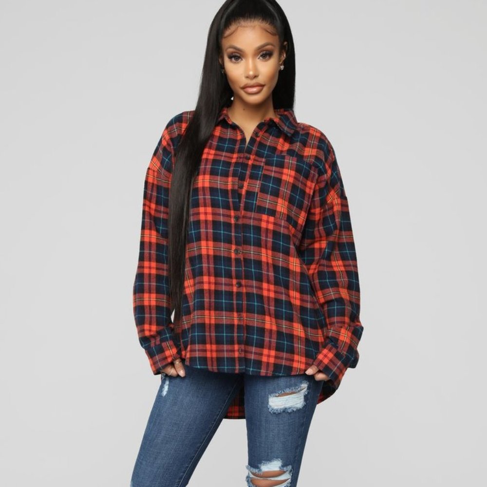 Overdress To Impress Top - Orange/Combo S - Picture 2 of 16